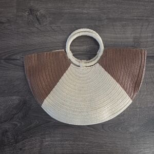 Brown and Cream Women's Handbag NEW